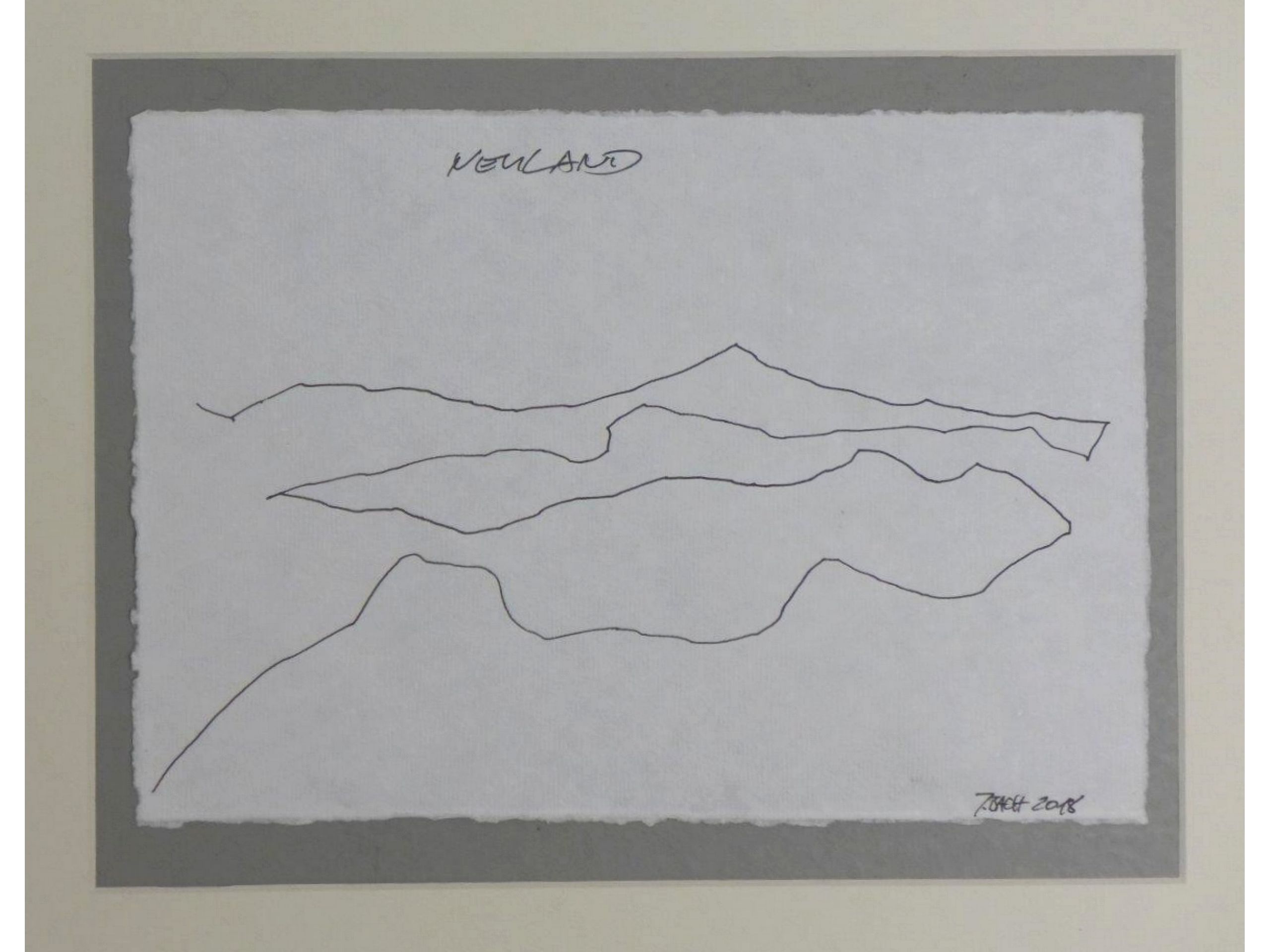 'Neuland', 2018, Zeichnung, 20 x 30 cm, 300 € 