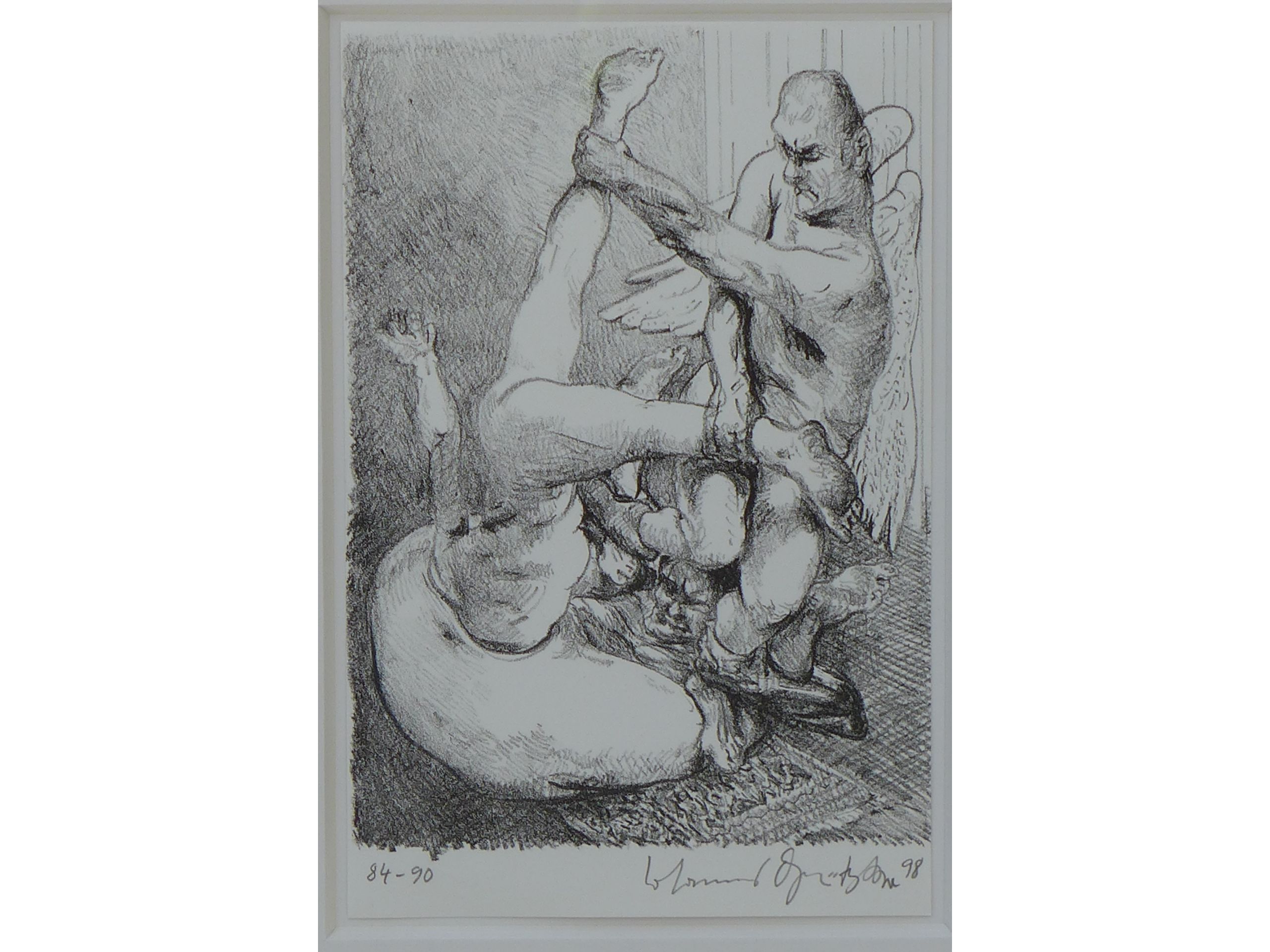 'O.T.', 1998, Lithographie mit Kreide, 17 x 13 cm, 250 €