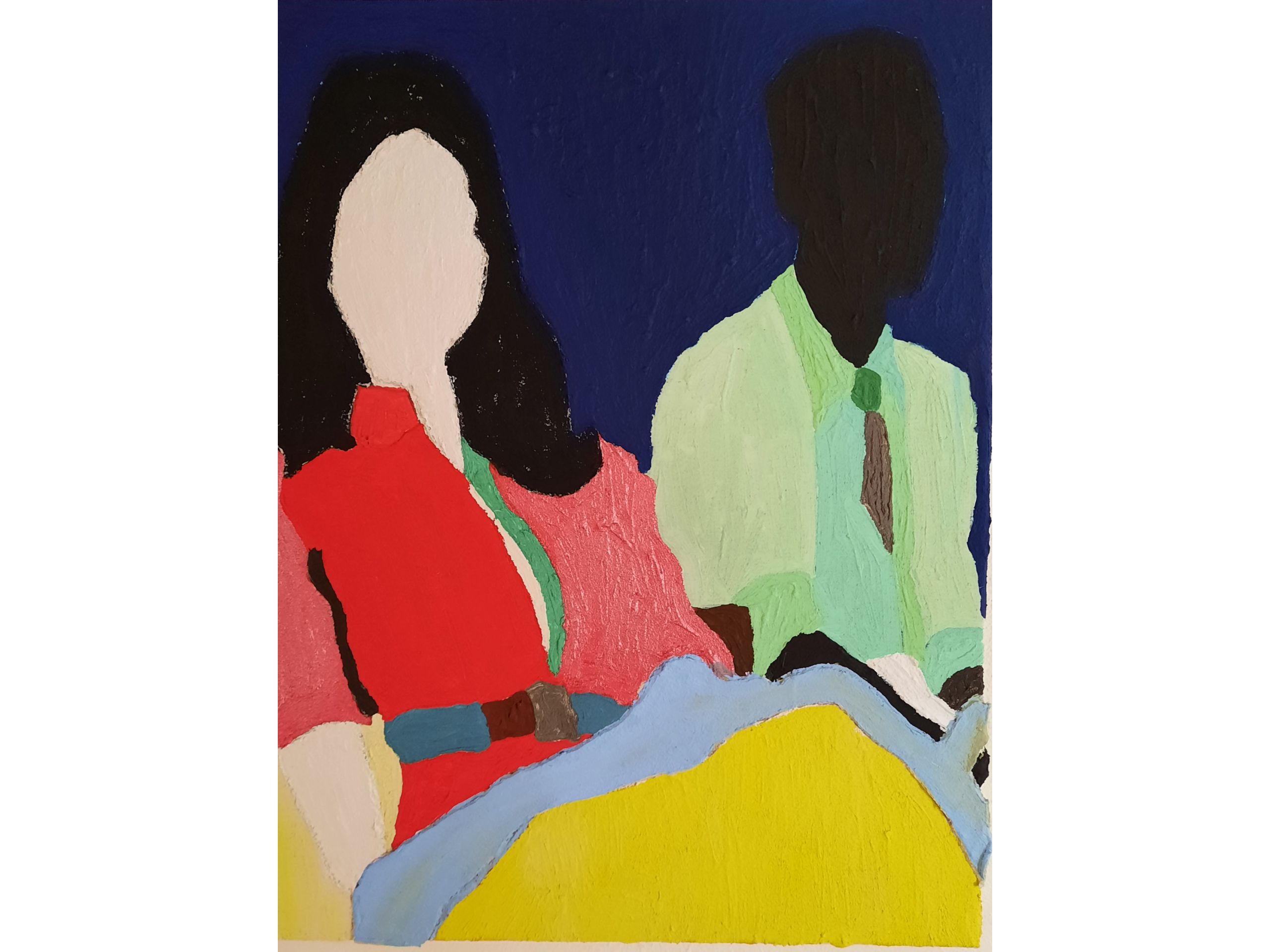 &#039;Ein Paar&#039;, 2022, Acryl/Vinyl auf Leinwand, 50 x 40 cm, 700 € 