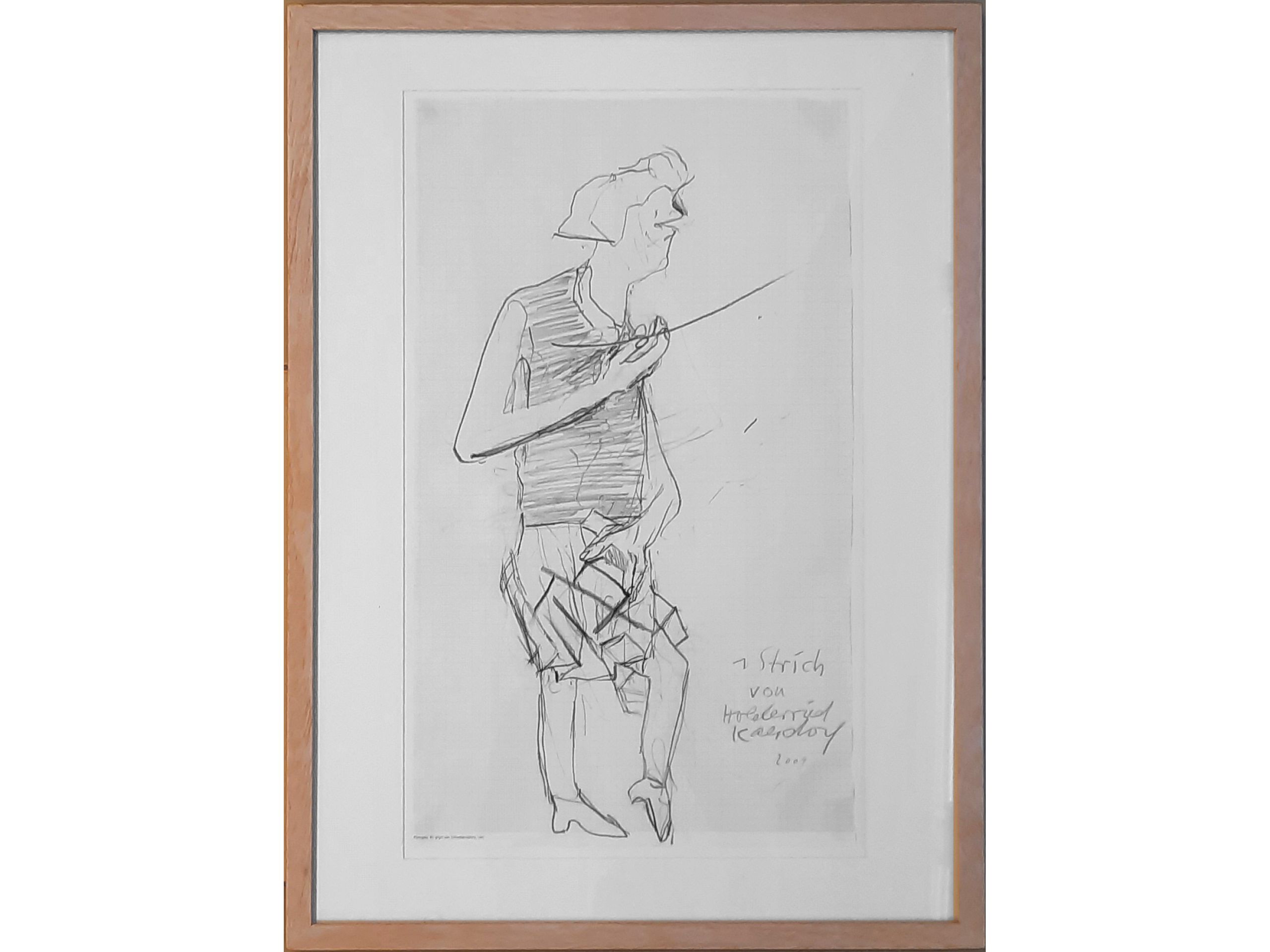 &#039;1 Strich&#039;, 2004, Zeichnung, 58 x 33 cm, 450 € 