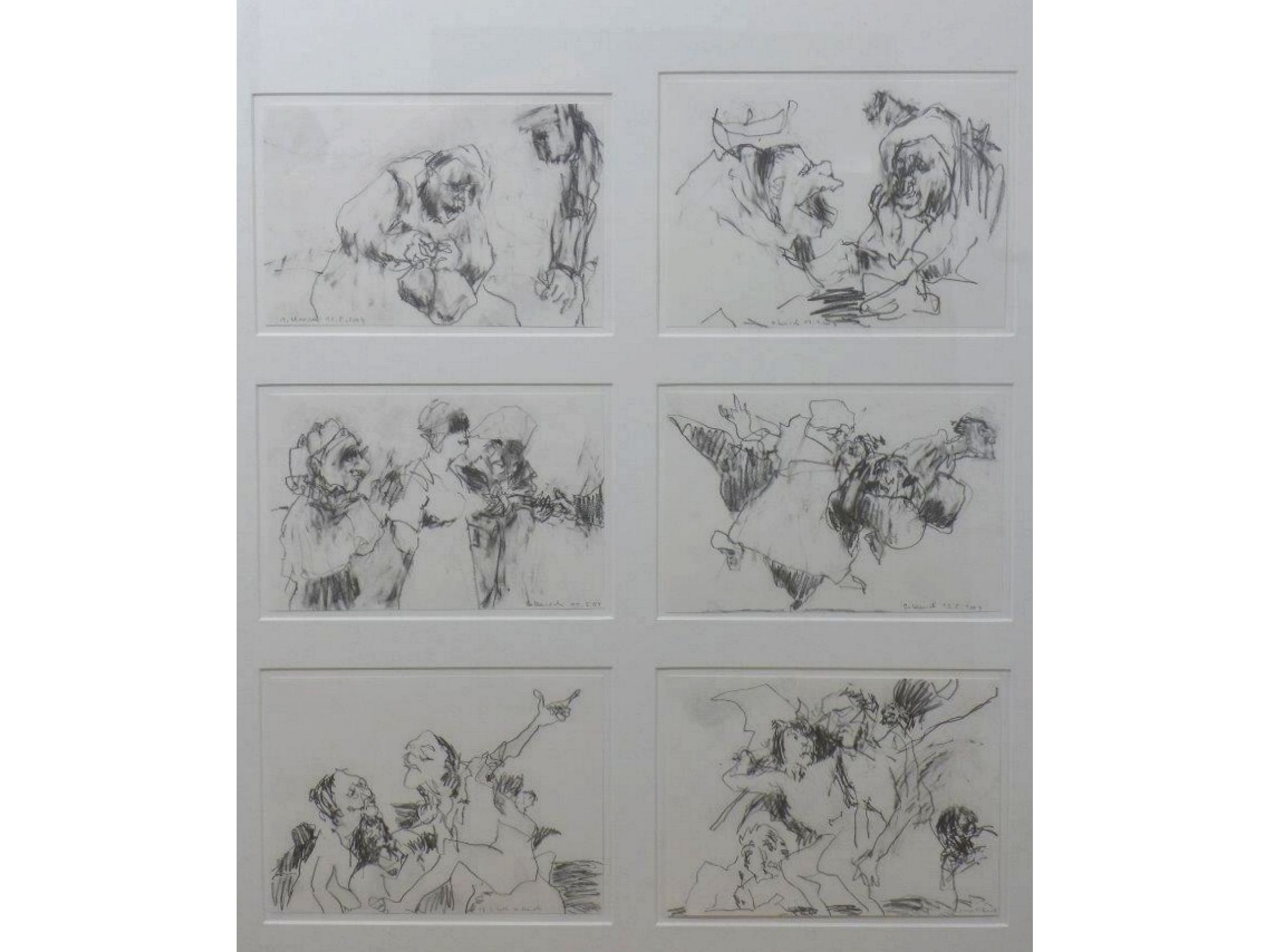 '6 Zeichnungen nach Goya', 2000-2005, Graphit auf Papier, 100 x 70 cm, 100 € 