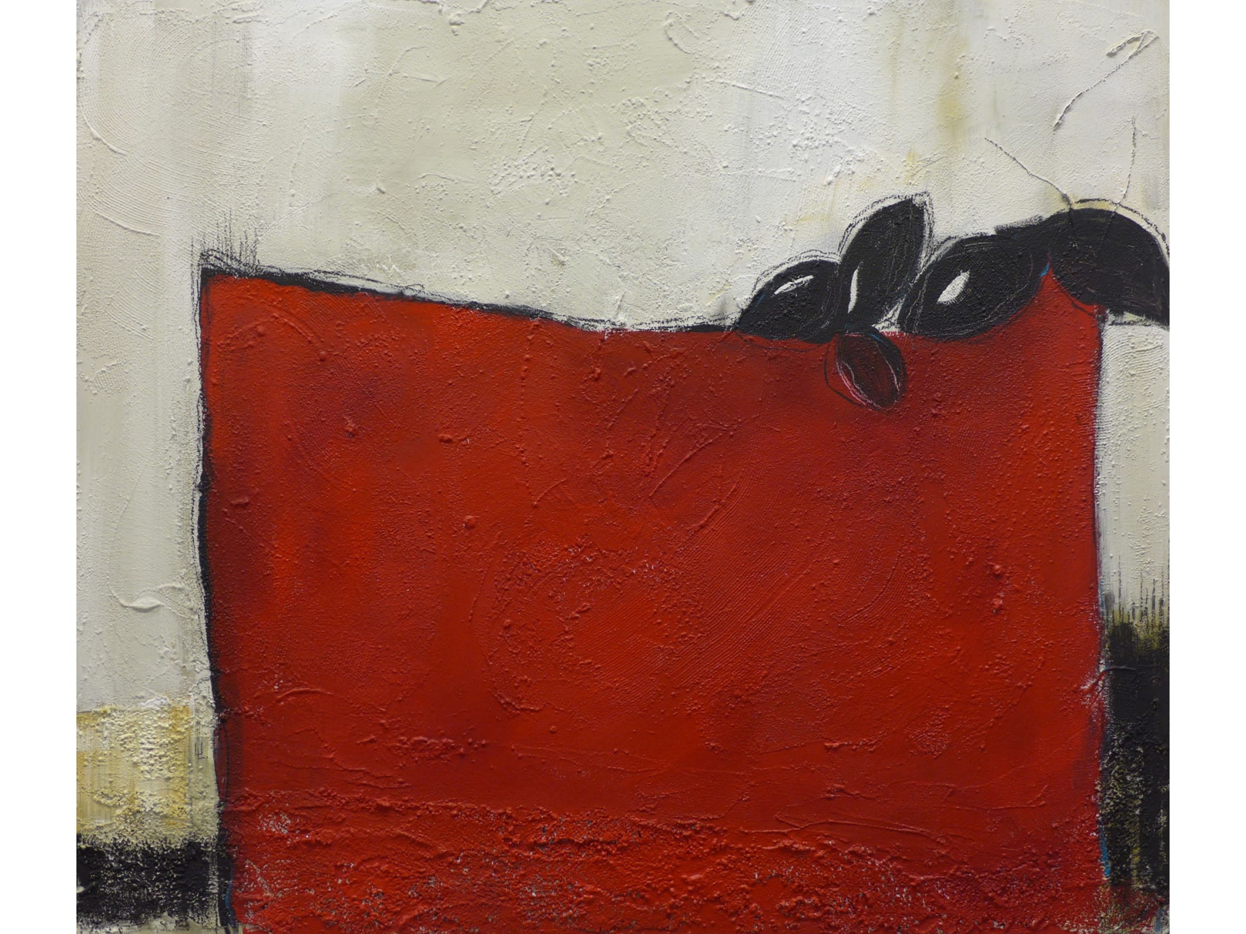 &#039;Finde dich&#039;, 2020, Acryl/Marmormehl/Sand auf Leinwand,100 x 120 cm, 400 €