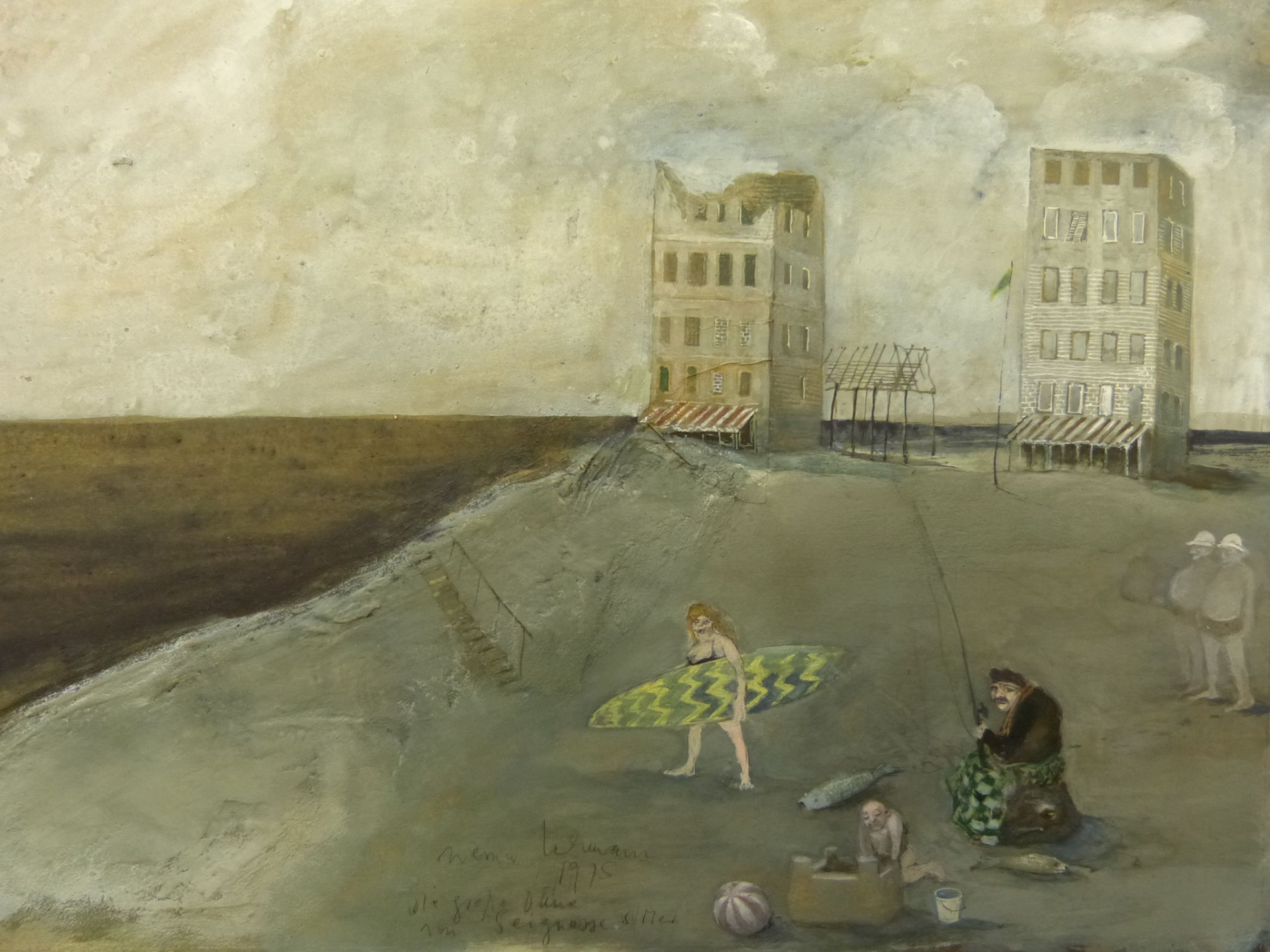 &#039;Der große Düne von Seignosse&#039;, 1995, Mischtechnik, 25 x 30 cm, 250 € 