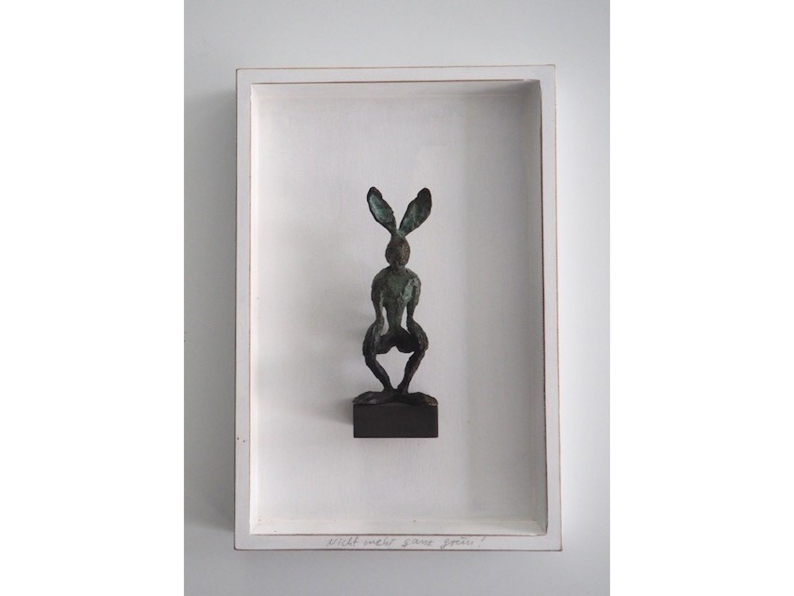 'Nicht mehr ganz grün!', Bronze, Holz, 30 x 20 cm, 150 €