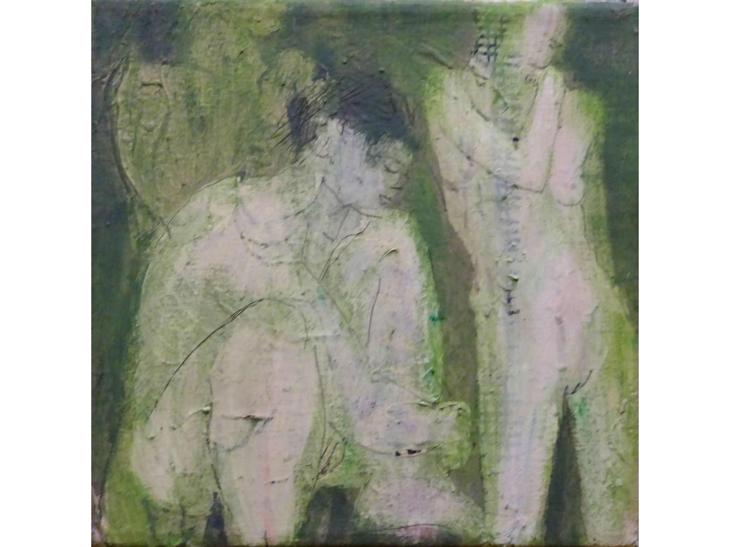 'Akt', Öl auf Leinwand, 25 x 25 cm, 180 € 