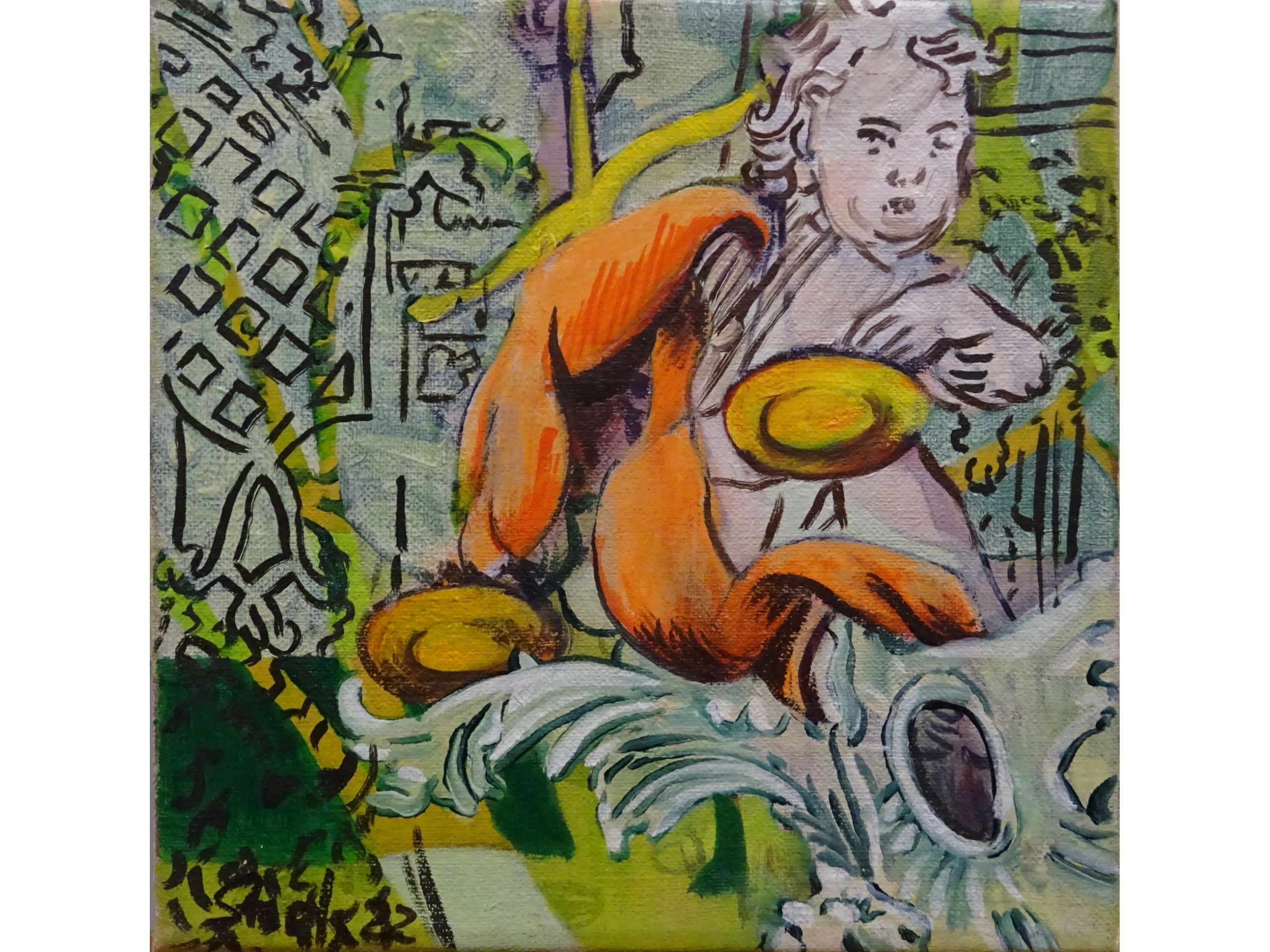 &#039;Barock&#039;, Öl auf Leinwand, 25 x 25 cm, 180 € 