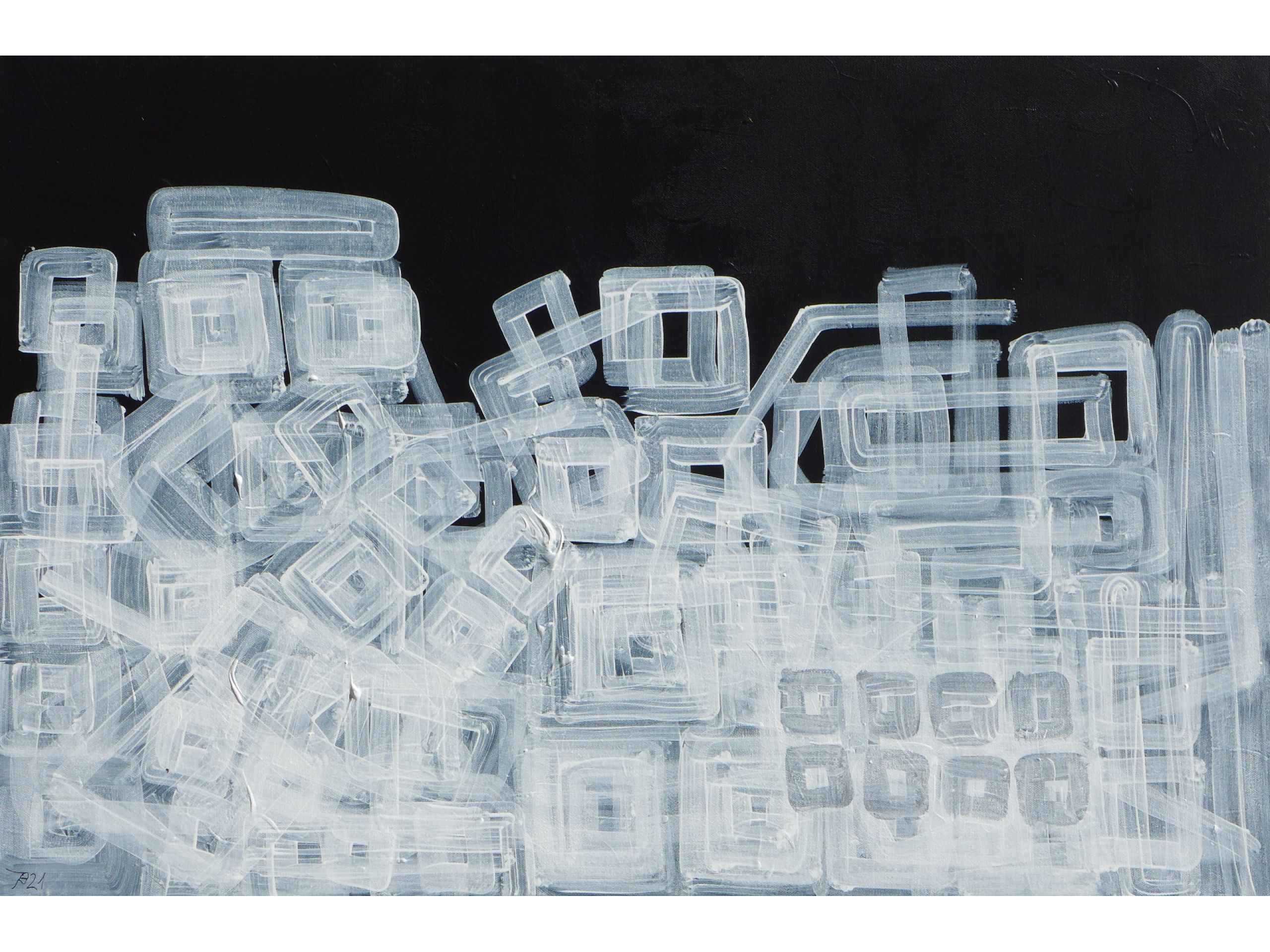 Johannes Braig, 'Freelining', 2021, Acryl auf Leinwand, 60 x 90 cm, 120 €