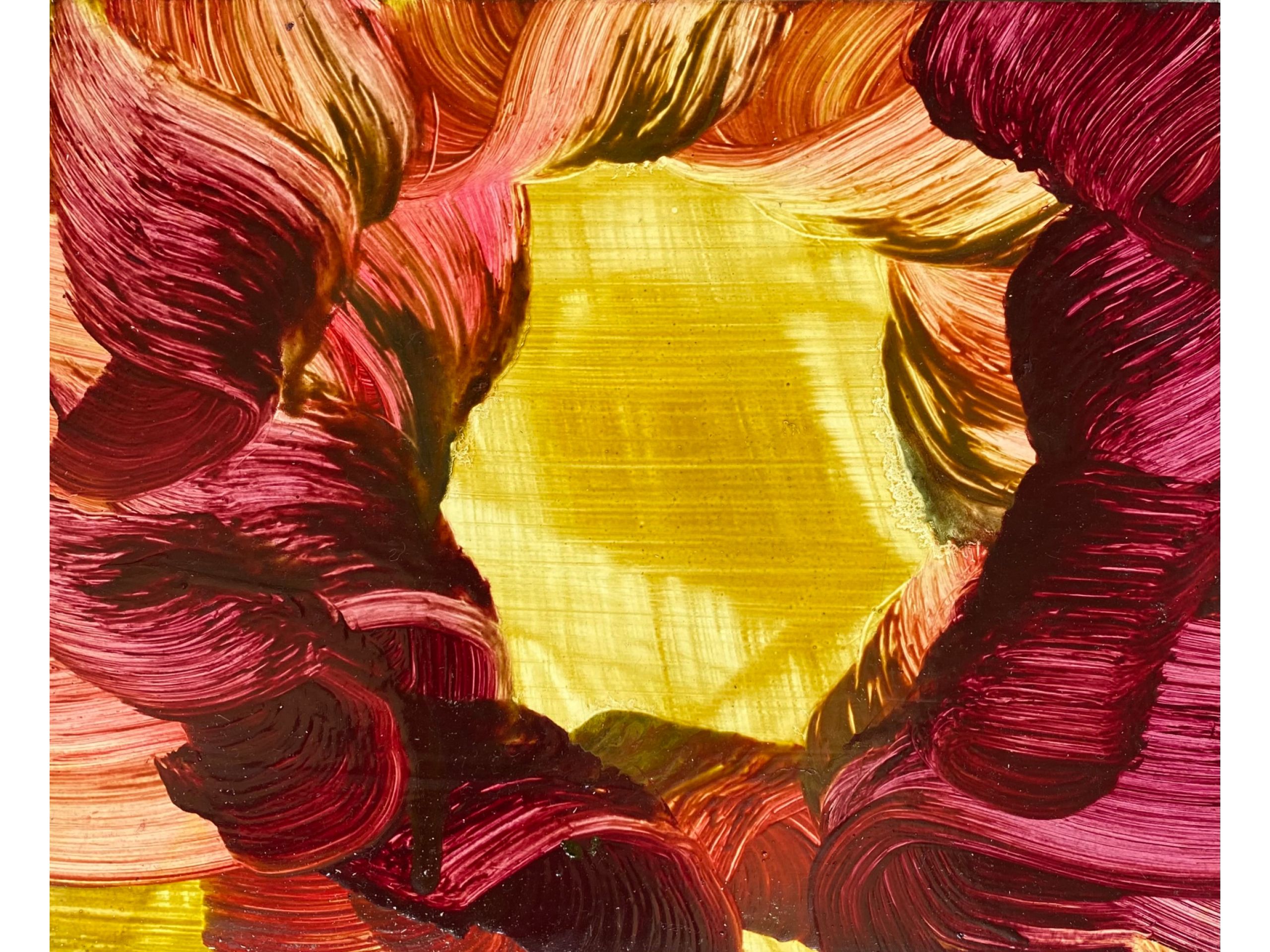 Isa Dahl, 'borst, hugs and flowers', 2012, Öl auf Holz, 24 x 30 cm, 250 € 