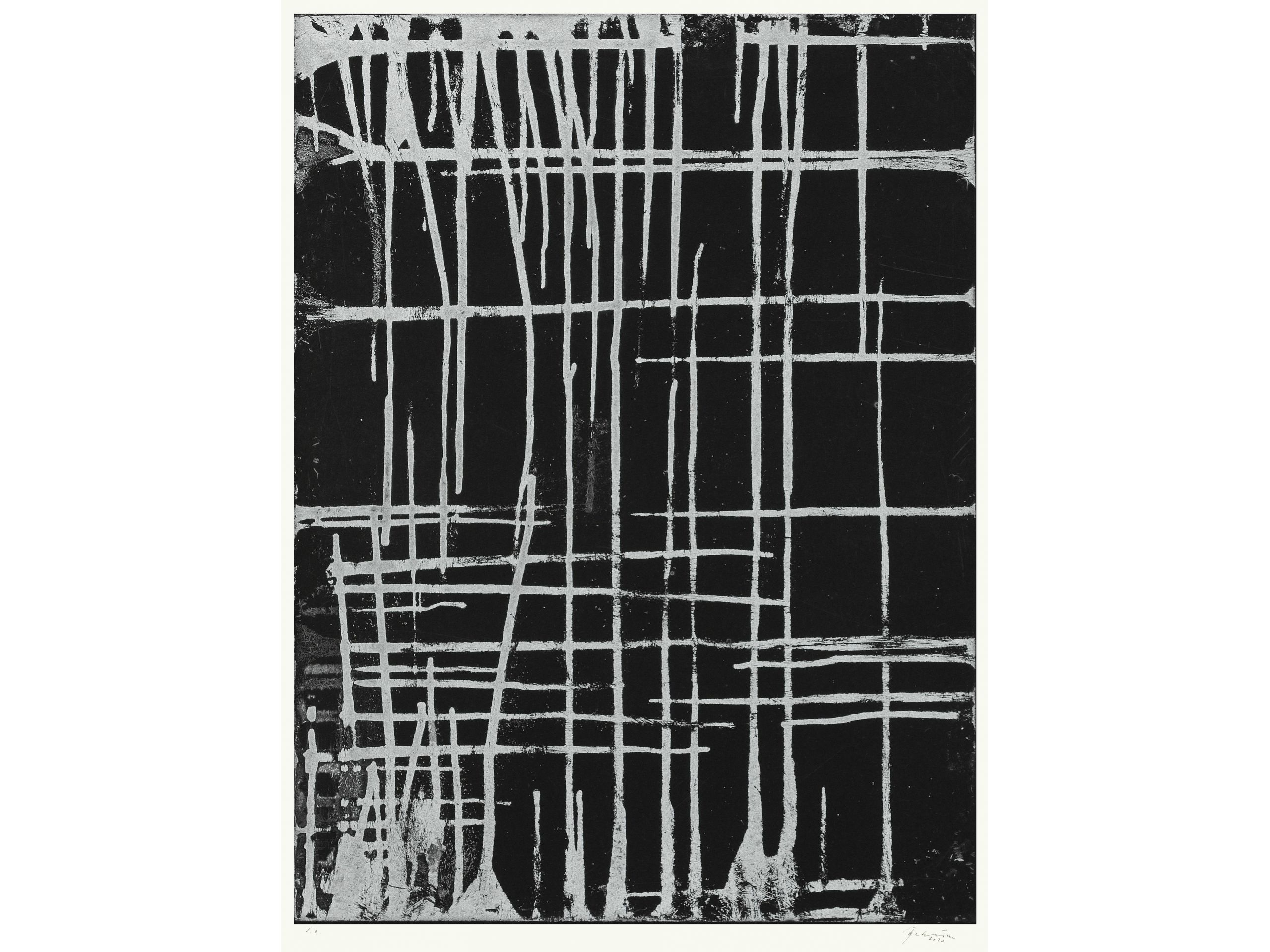 Markus Daum, 'Für Paul Celan', 2020, Radierung chine collé, 77 x 56 cm, 100 € 