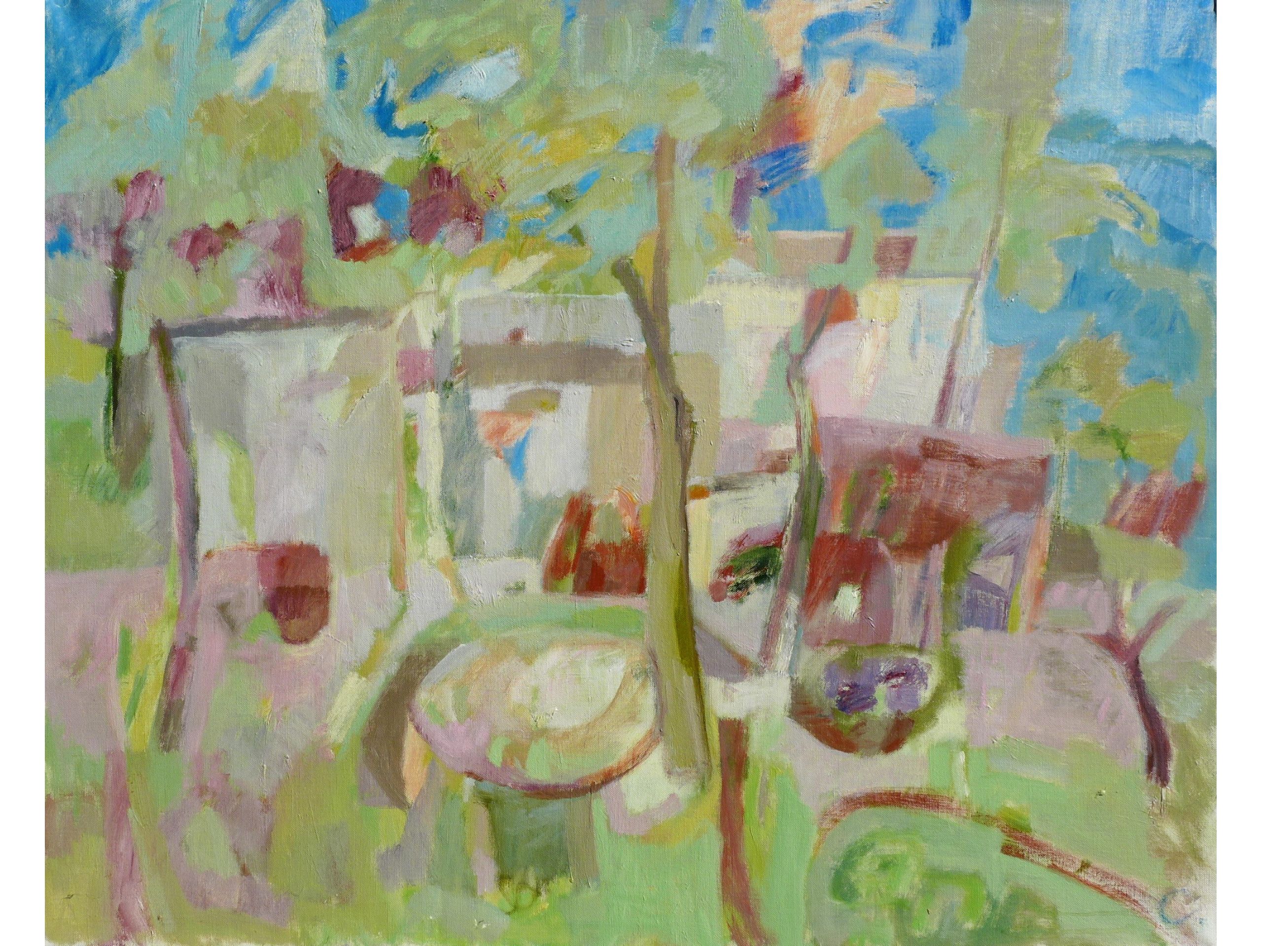 Christine Fausel, 'Garten', 1968, Öl auf Leinwand, 90 x 110 cm, 380 €