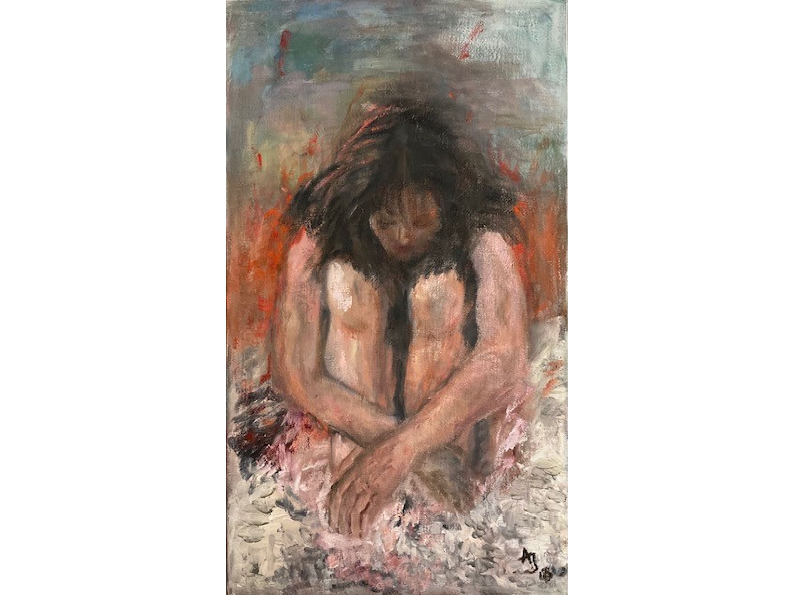 Anca Jung, 'Ursprung', 2018, Öl auf Leinwand, 90 x 50 cm, 180 € 