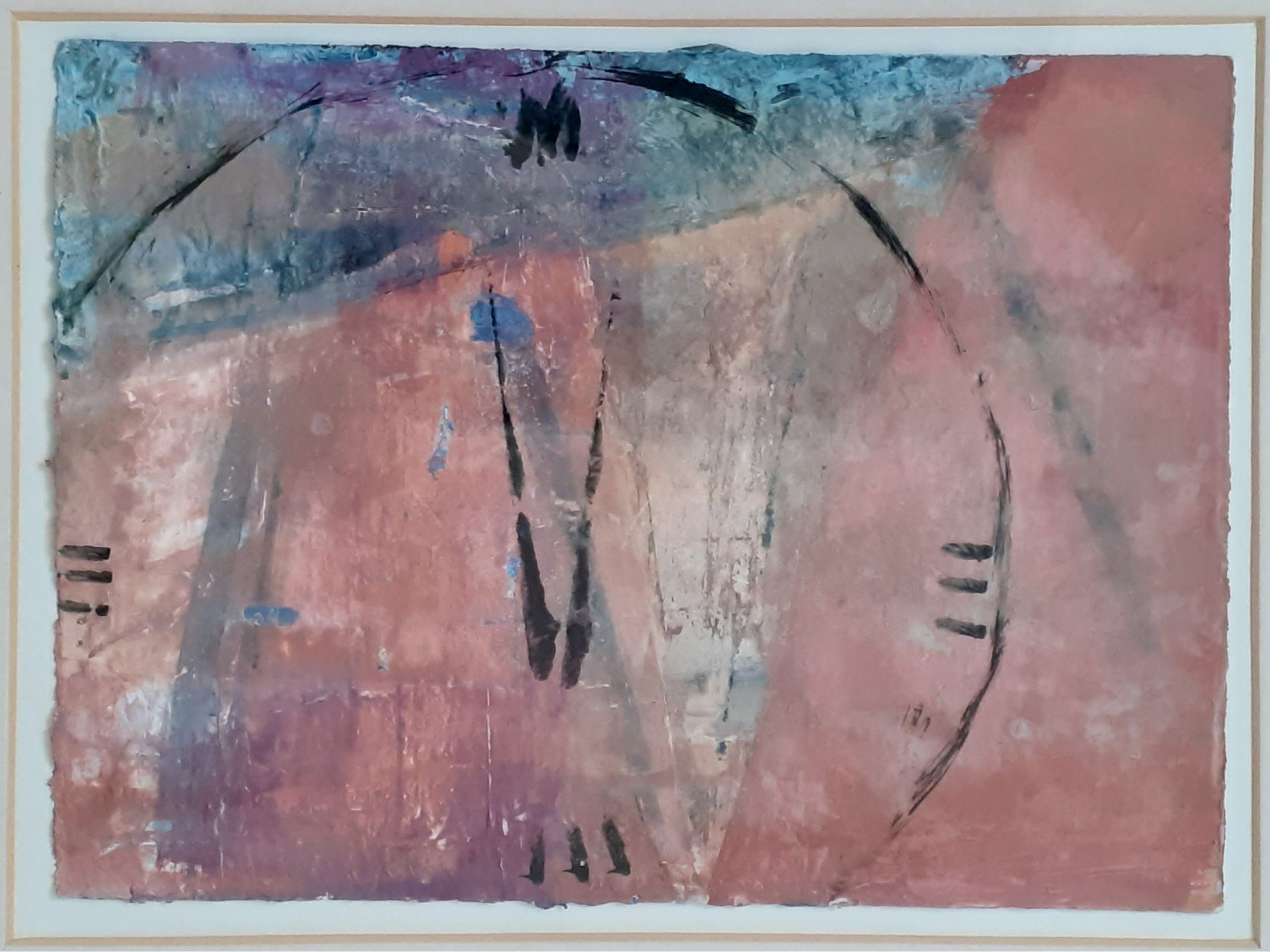 Dietlinde Stengelin, 'Sonnenuhr', 1996, Mischtechnik auf Papier, 24 x 36 cm, 180 € 