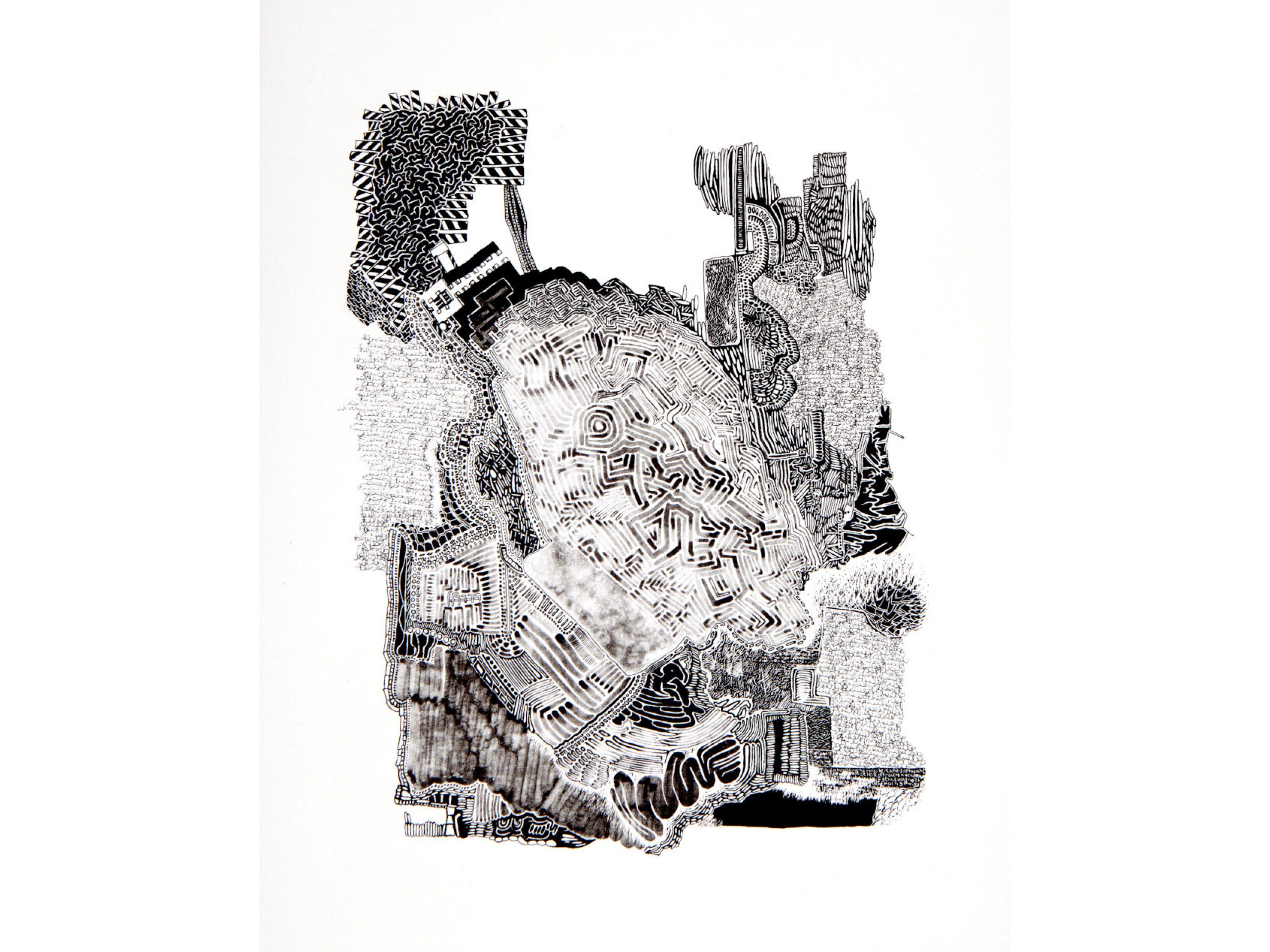 Carmen Weber, 'Immer schön außen herum', 2019, Lithografie auf Papier, 33 x 26 cm, 80 € 