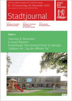 Aktuelles Stadtjournal, Donnerstag,05.11.2025
