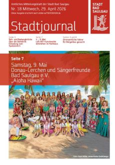 Aktuelles Stadtjournal, Donnerstag, 30.04.2026