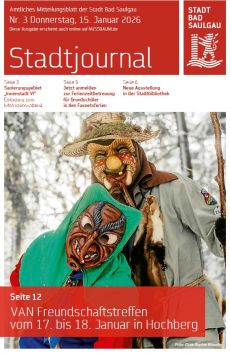 Aktuelles Stadtjournal, Donnerstag, 15.01.2026