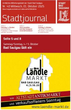 Aktuelles Stadtjournal, Donnerstag, 01.10.2025