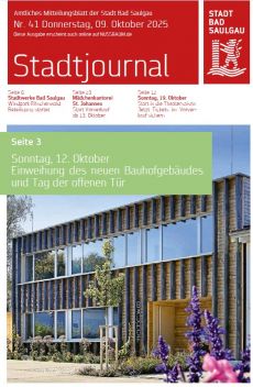 Aktuelles Stadtjournal, Donnerstag, 09.10.2025