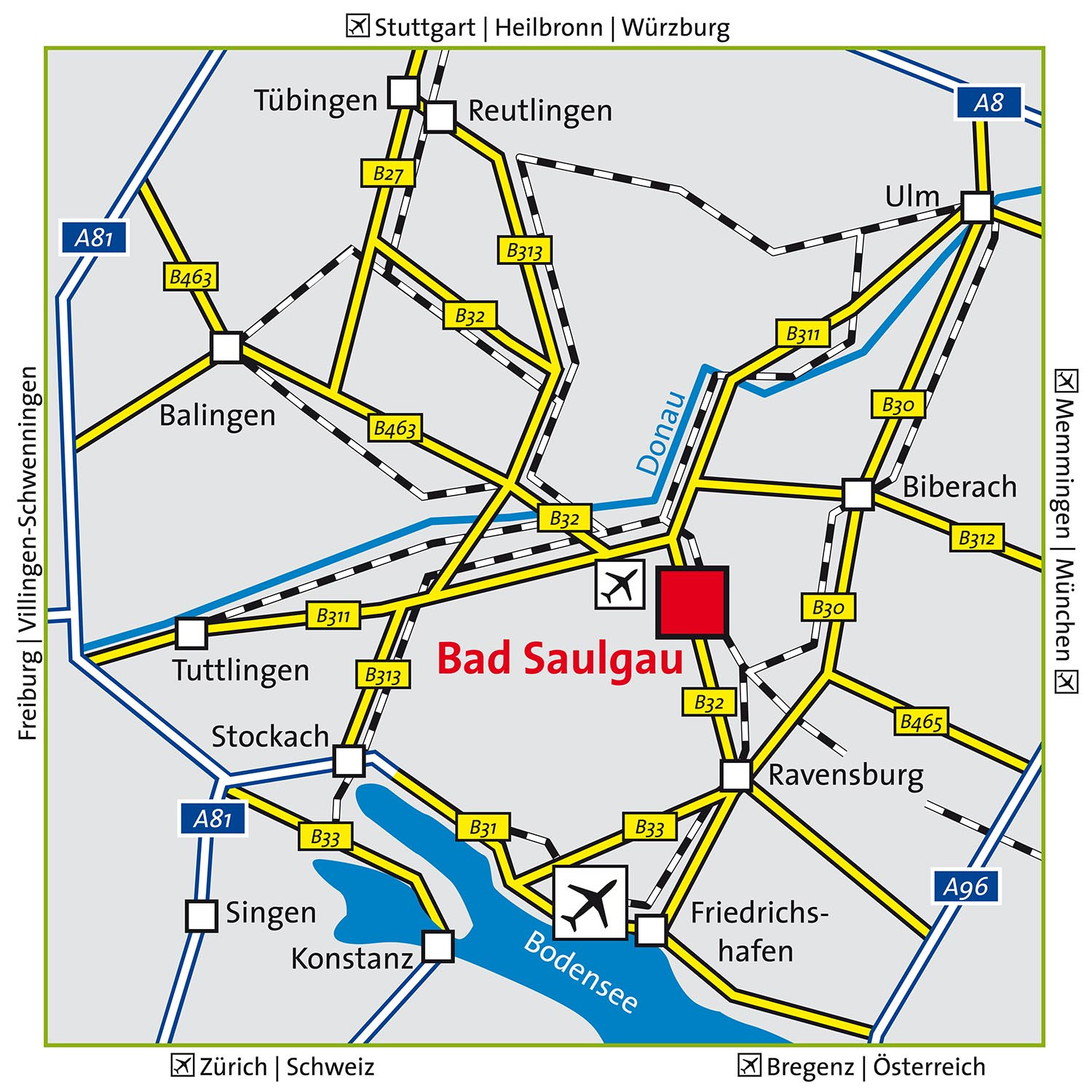 Anfahrtsplan Bad Saulgau